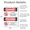 Signmission Do Not Walk Under Conveyor Bilingual Danger Sign, Plastic, 10in W x 14in L, 2PK OS-2PACK-DS-P-1014-VS-1182 - alternate 5